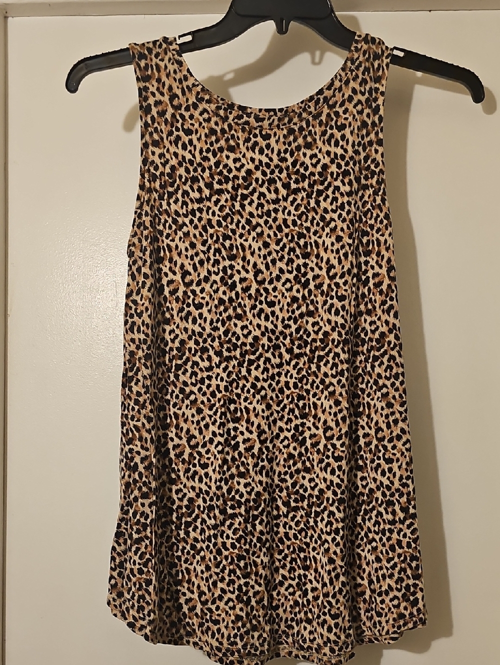 Old Navy Womens Leopard Swing Jersey Top - Beige and Black Tote 10